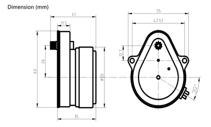 Valemo Synchronmotor-Ersatz für Zonenventile 230 VAC/50 Hz 4 U/min